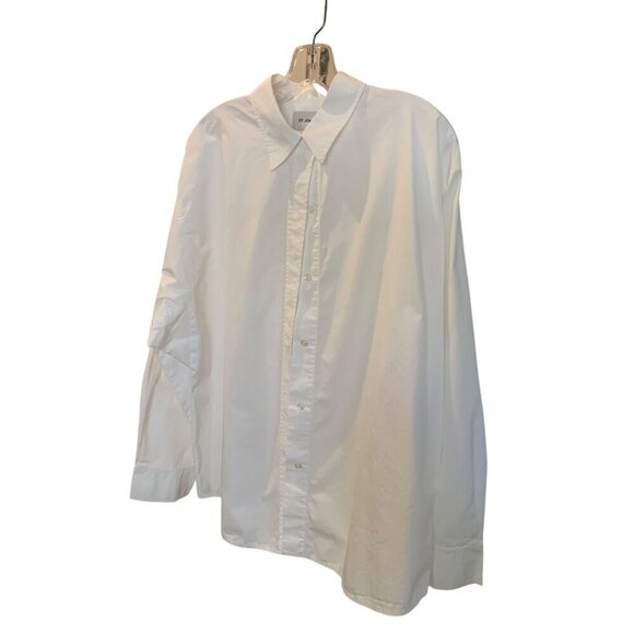 St John womens button down shirt signature buttons  oversized loose - Picture 1 of 9
